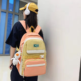 Waterproof Nylon Backpack with Pockets for Women