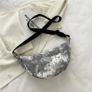 Women's Tie Dye Canvas Hobo Bag Shoulder Messenger Purse