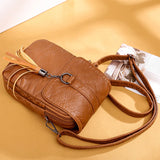 Women's Retro Cross-body Bag Soft Leather Single Shoulder Bag