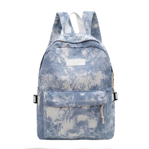 Female Nylon Backpack Casual Women Shoulder Bag Solid School Bag