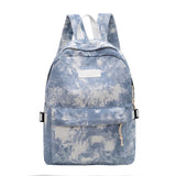 Female Nylon Backpack Casual Women Shoulder Bag Solid School Bag