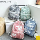 Tie Dye Women Backpack Casual School Bag for Teenage Girl