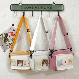 Women's Small Square Nylon Shoulder Bag