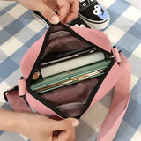 Women's Small Square Nylon Shoulder Bag