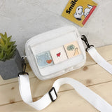Women's Small Square Nylon Shoulder Bag