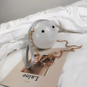 Funny Pig Plastic Jelly Bag Summer Mori Girls Ins Foreign Shoulder Chain Small R