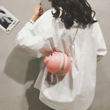 Funny Pig Plastic Jelly Bag Summer Mori Girls Ins Foreign Shoulder Chain Small R