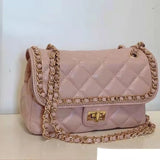Female Pink Girl Small Fragrance Style Diamond Chain Bag