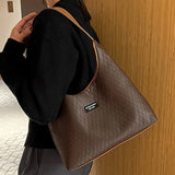 Women's Plaid Shoulder Bag Soft Leather Tote Bag