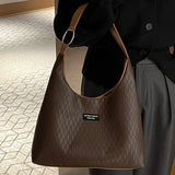 Women's Plaid Shoulder Bag Soft Leather Tote Bag