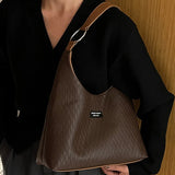 Women's Plaid Shoulder Bag Soft Leather Tote Bag