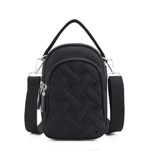 Women's Plaid Waist Pack Nylon Phone Pouch Travel Bag