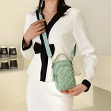 Women's Plaid Waist Pack Nylon Phone Pouch Travel Bag