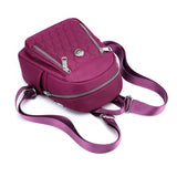 Female Plaid Nylon Women Backpack Shoulder Bags Student Bag