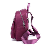 Female Plaid Nylon Women Backpack Shoulder Bags Student Bag