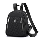 Female Plaid Nylon Women Backpack Shoulder Bags Student Bag