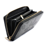 Women Leather Wallet Zip Flower Lady Long Purse Handbag