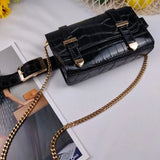 Women's Leather Waist Belt Bag Serpentine Phone Pouch