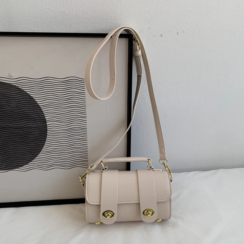 Women's Leather Shoulder Bag Top Handle Crossbody Bag Casual Messenger Bag