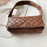 Women's Quilted Cotton Shoulder Bag Large Capacity Tote