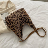 Leopard Pattern Shoulder Bag Casual Large Underarm Bags Handbag