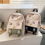 Harajuku Campus Junior High College Student Backpack Plaid Girl Bag