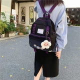 Transparent Female School Bag with Pocket, Multifunction Women Backpack