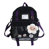 Transparent Female School Bag with Pocket, Multifunction Women Backpack