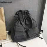 Nylon Travel Backpack Women Mochilas Sac A Dos Ladies Laptop Rucksack Men Bag Pa