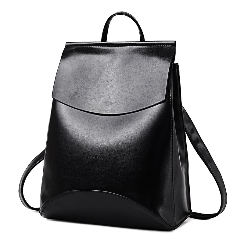 Women's PU Leather School Shoulder Bagpack