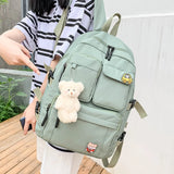 Teenage Girls Schoolbag Waterproof Nylon Backpack