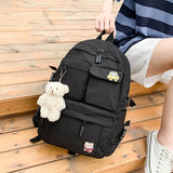 Teenage Girls Schoolbag Waterproof Nylon Backpack