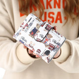 Korea Cartoon Bear Buckle Mini Zipper Wallet Student Small Fresh Purse
