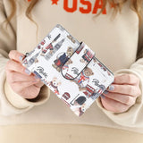 Korea Cartoon Bear Buckle Mini Zip Wallet Cute for Students Girls