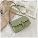 Women's Retro Small Square Leather Shoulder Bag with Twist Braid Lock