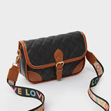 Women's Retro Leather Shoulder Bag with Buckle