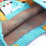 Female Woolen Crochet Shoulder Bag Vintage Handbag Tote