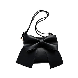 Women's Solid Bowknot Tote Handbag White/Blue/Black