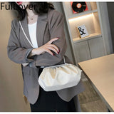 Female Shoulder Bag Pu Leather Crossbody Bags Dumpling Bags