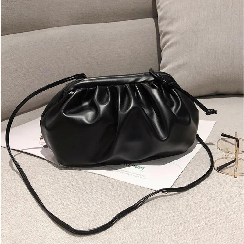Female Shoulder Bag Pu Leather Crossbody Bags Dumpling Bags