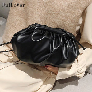 Female Shoulder Bag Pu Leather Crossbody Bags Dumpling Bags