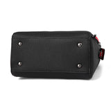 Solid PU Leather Women Messenger Bag with Fur Ball Crossbody Flap Bag