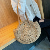 Straw Woven Large Capacity Shoulder Bag for Women