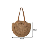 Straw Woven Large Capacity Shoulder Bag for Women