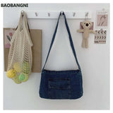 Female Shoulder Bag Summer Cowboy Crossbody Bags Multifunction Tote Bags Women B