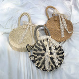 Summer Lace Circular Shoulder Bag Large Capacity Handbags
