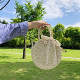 Summer Lace Circular Shoulder Bag Large Capacity Handbags