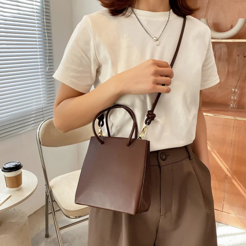 Vintage Women Shoulder Bag PU Leather Ladies Messenger Crossbody Tote