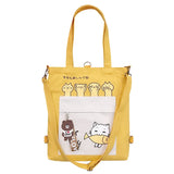 Female Shoulder Bag Woman Handbags Canvas Lady Cartoon Women's Shopper Totes