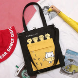 Female Shoulder Bag Woman Handbags Canvas Lady Cartoon Women's Shopper Totes